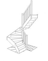 1/2 gewendelte Treppe